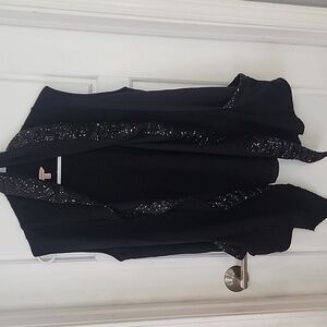 Elegant Juicy Couture Black Vest with Sequin Accents